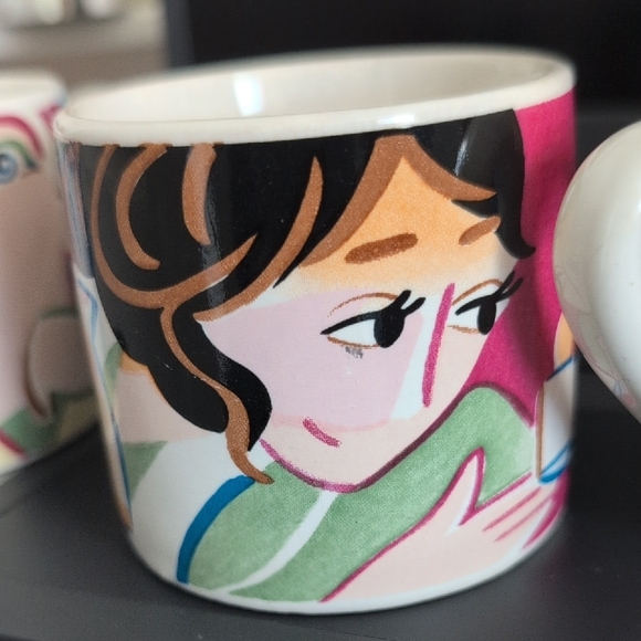 Colorful Abstract Face Mugs Set - Picture 8 of 11